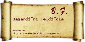 Bagaméri Felícia névjegykártya